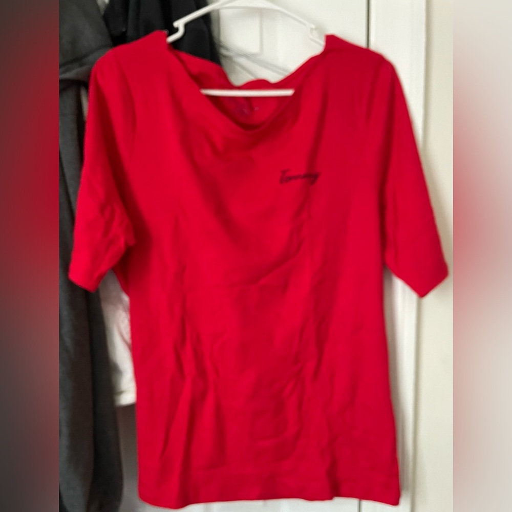 Red Tommy Hilfiger shirt size XL
